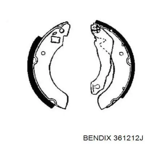 Задние барабанные колодки 361212J Jurid/Bendix