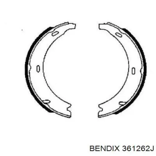 Колодки ручника (стояночного тормоза) Jurid/Bendix 361262J