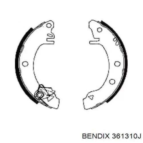 Задние барабанные колодки 361310J Jurid/Bendix