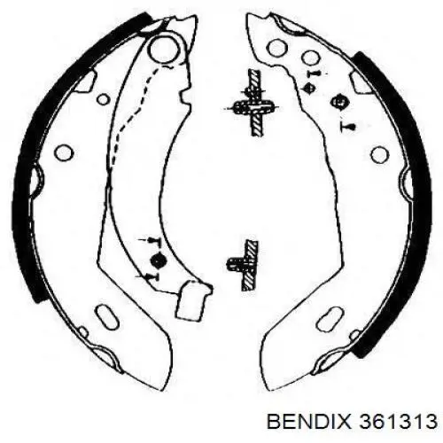 Тормоза рабочие задние ножные и тормозные барабаны Jurid/Bendix 361313 цена, от 13.92 USD
