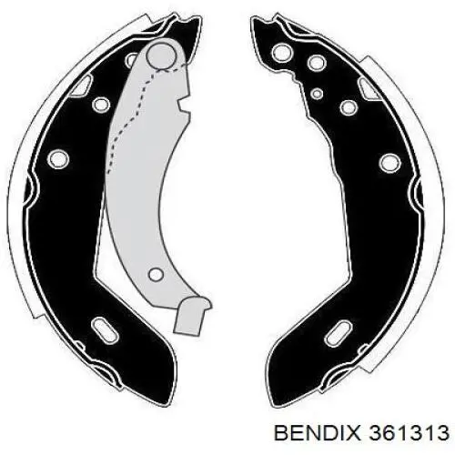 Задние барабанные колодки 361313 Jurid/Bendix
