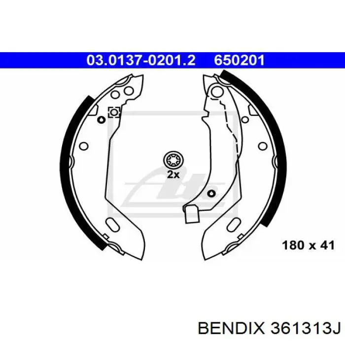 Барабанные колодки Jurid/Bendix 361313J
