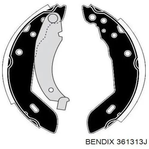 Купить 361313J Jurid/Bendix Задние барабанные тормозные колодки
