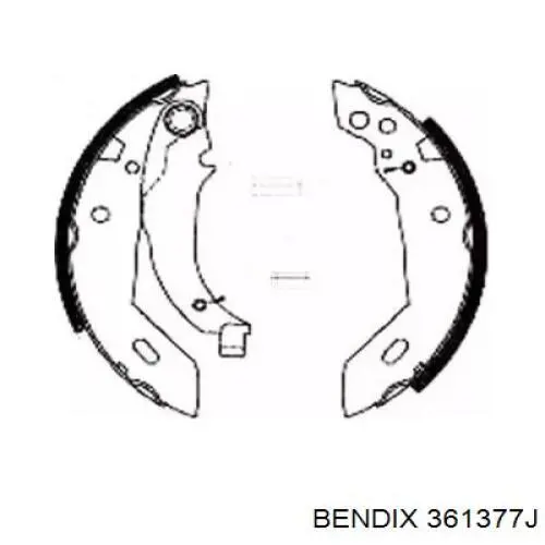 Задние барабанные колодки 361377J Jurid/Bendix