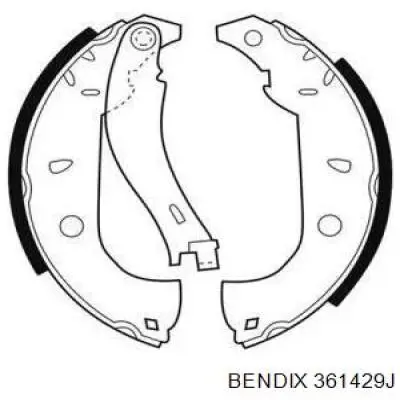 Задние барабанные колодки 361429J Jurid/Bendix