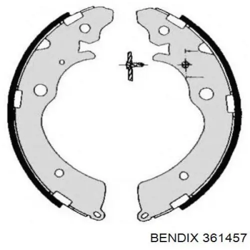 Задние барабанные колодки 361457 Jurid/Bendix