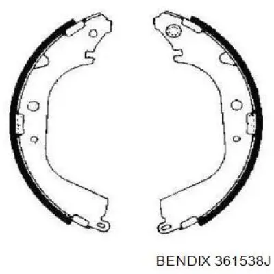 Задние тормозные колодки 361538J Jurid/Bendix