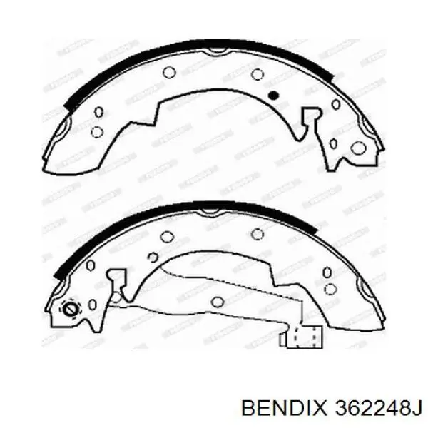 362248J Jurid/Bendix Барабанные тормозные колодки