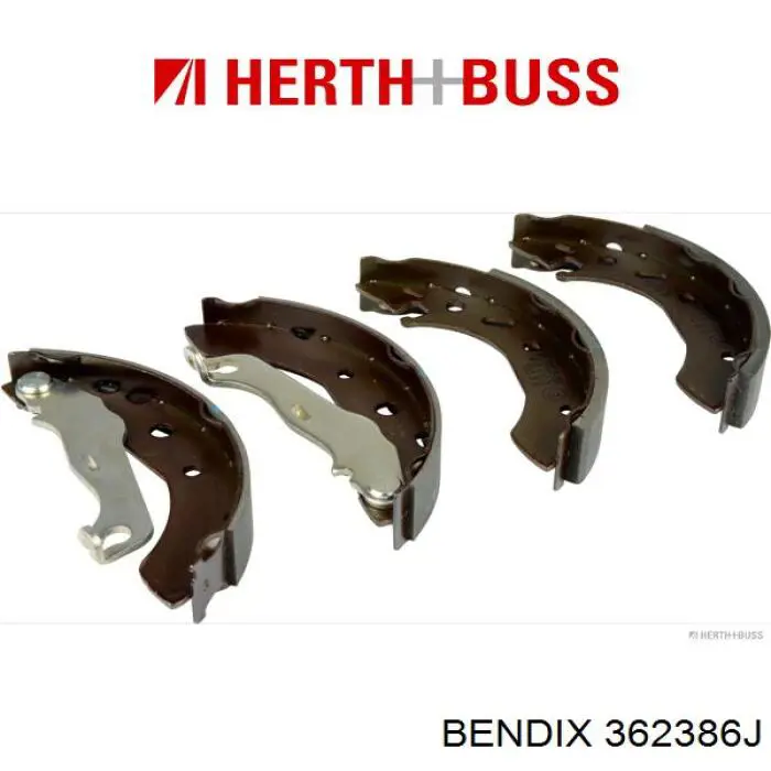 Задние барабанные колодки 362386J Jurid/Bendix