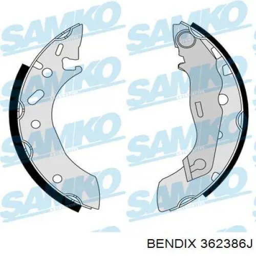 Купить 362386J Jurid/Bendix Задние барабанные тормозные колодки