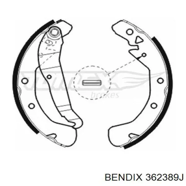 Купить 362389J Jurid/Bendix Задние барабанные тормозные колодки