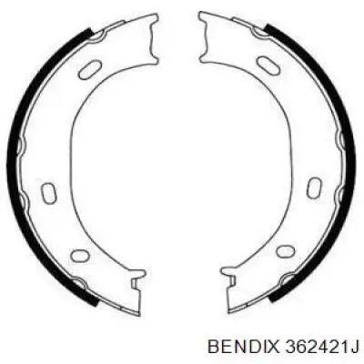 Колодки ручника/стоянкового гальма 362421J Jurid/Bendix