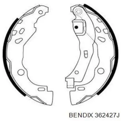 Задние барабанные колодки 362427J Jurid/Bendix