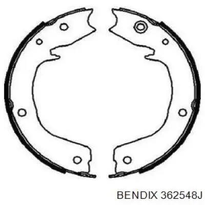 Колодки ручника 362548J Jurid/Bendix