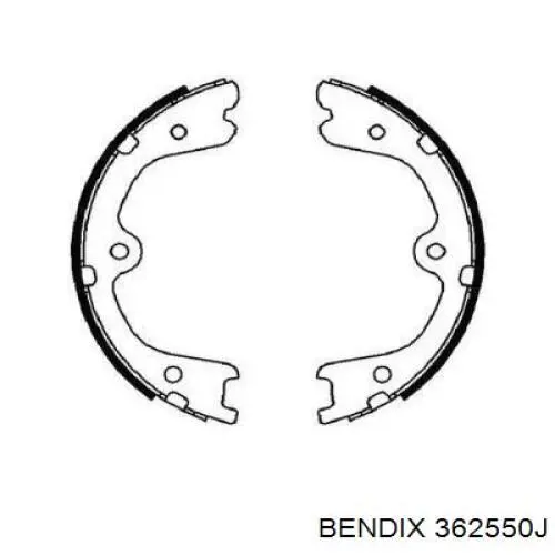 Колодки ручника 362550J Jurid/Bendix