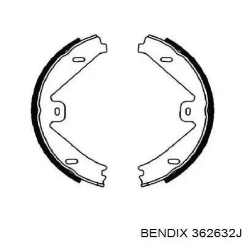 Колодки ручника 362632J Jurid/Bendix