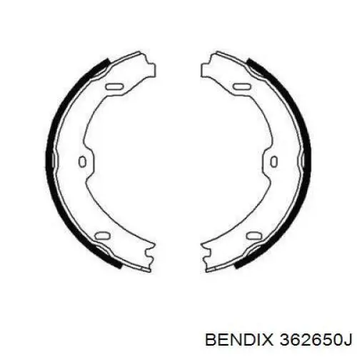 Колодки ручника 362650J Jurid/Bendix