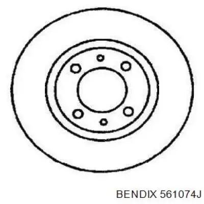 561074J Jurid/Bendix диск тормозной передний