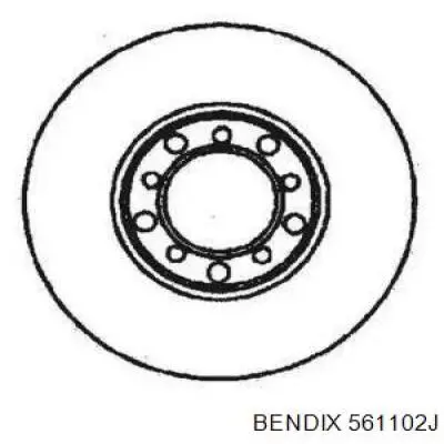 Передние тормозные диски 561102J Jurid/Bendix