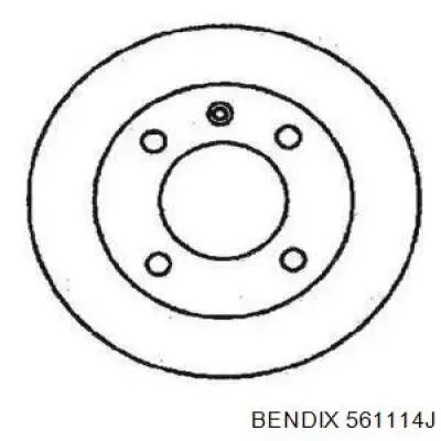 561114J Jurid/Bendix диск тормозной передний
