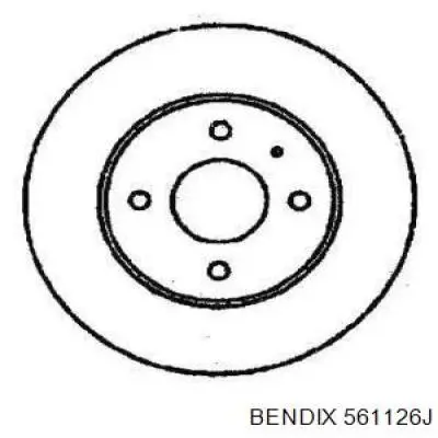 561126J Jurid/Bendix диск тормозной передний