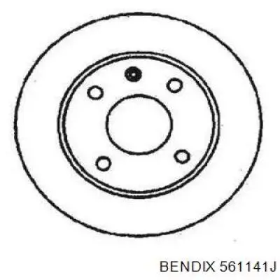 561141j Jurid/Bendix диск тормозной передний