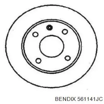 561141JC Jurid/Bendix диск тормозной передний