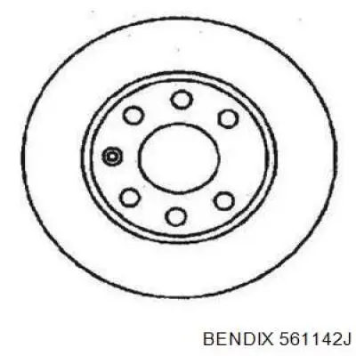 Передние тормозные диски 561142J Jurid/Bendix