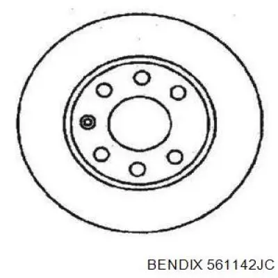 561142JC Jurid/Bendix диск тормозной передний