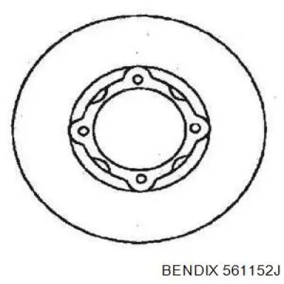 Передние тормозные диски 561152J Jurid/Bendix