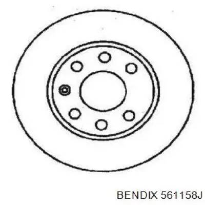 561158J Jurid/Bendix диск тормозной передний
