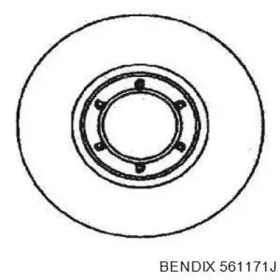 Передние тормозные диски 561171J Jurid/Bendix