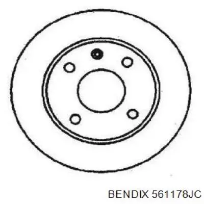 561178JC Jurid/Bendix диск тормозной передний