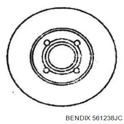 Передние тормозные диски 561238JC Jurid/Bendix