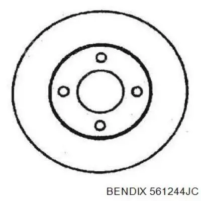 Передние тормозные диски 561244JC Jurid/Bendix