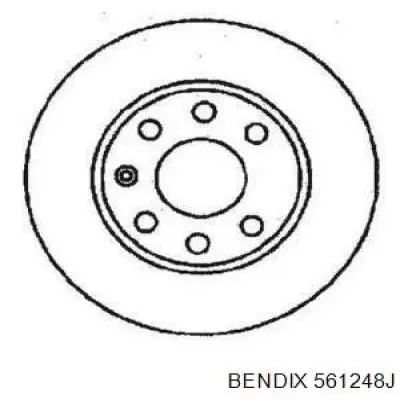 561248J Jurid/Bendix диск тормозной передний
