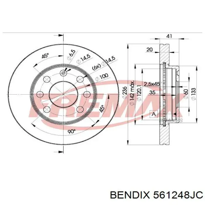 Тормоз дисковый передний Jurid/Bendix 561248JC цена, от 23.87 USD