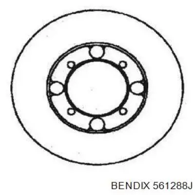 Передние тормозные диски 561288J Jurid/Bendix