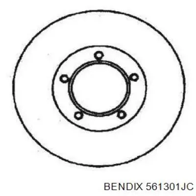 Передние тормозные диски 561301JC Jurid/Bendix