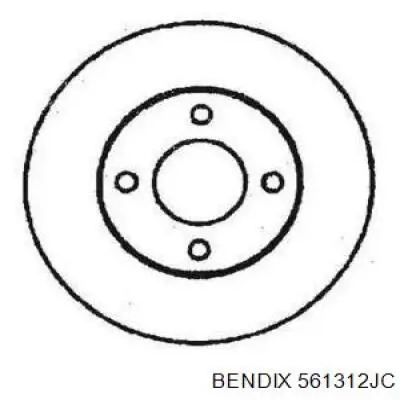 561312JC Jurid/Bendix диск тормозной задний