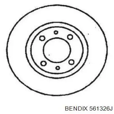 Передние тормозные диски 561326J Jurid/Bendix