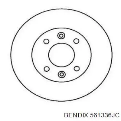 561336JC Jurid/Bendix диск тормозной передний