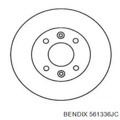 Передние тормозные диски 561336JC Jurid/Bendix