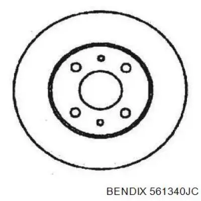 561340JC Jurid/Bendix диск тормозной задний