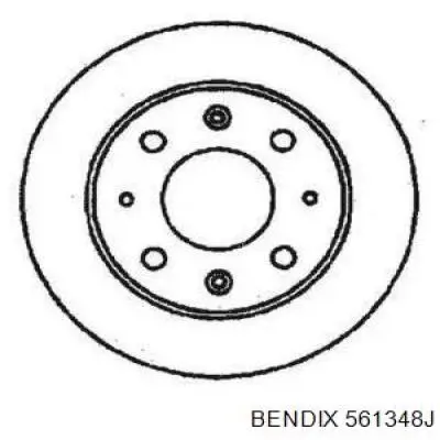 Передние тормозные диски 561348J Jurid/Bendix