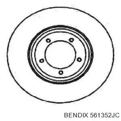 Передние тормозные диски 561352JC Jurid/Bendix