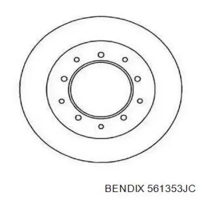 Тормозные диски 561353JC Jurid/Bendix