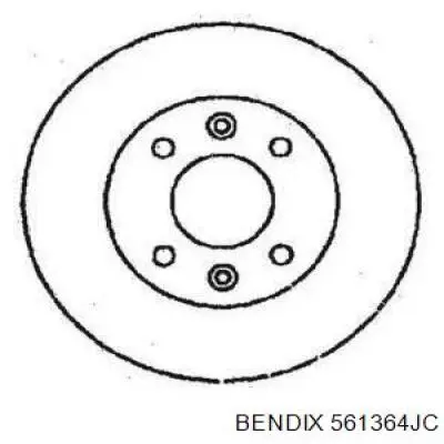 561364JC Jurid/Bendix диск тормозной передний