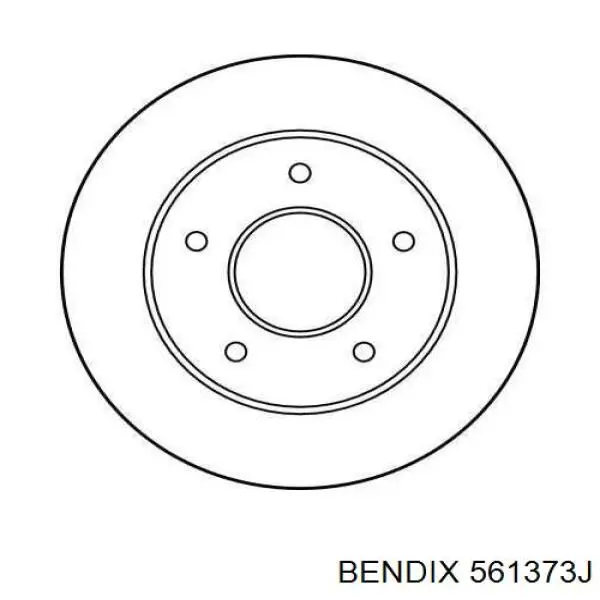 Передние тормозные диски 561373J Jurid/Bendix