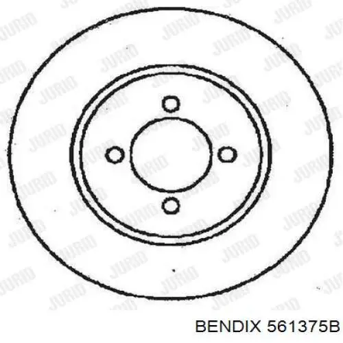 561375B Jurid/Bendix диск тормозной задний